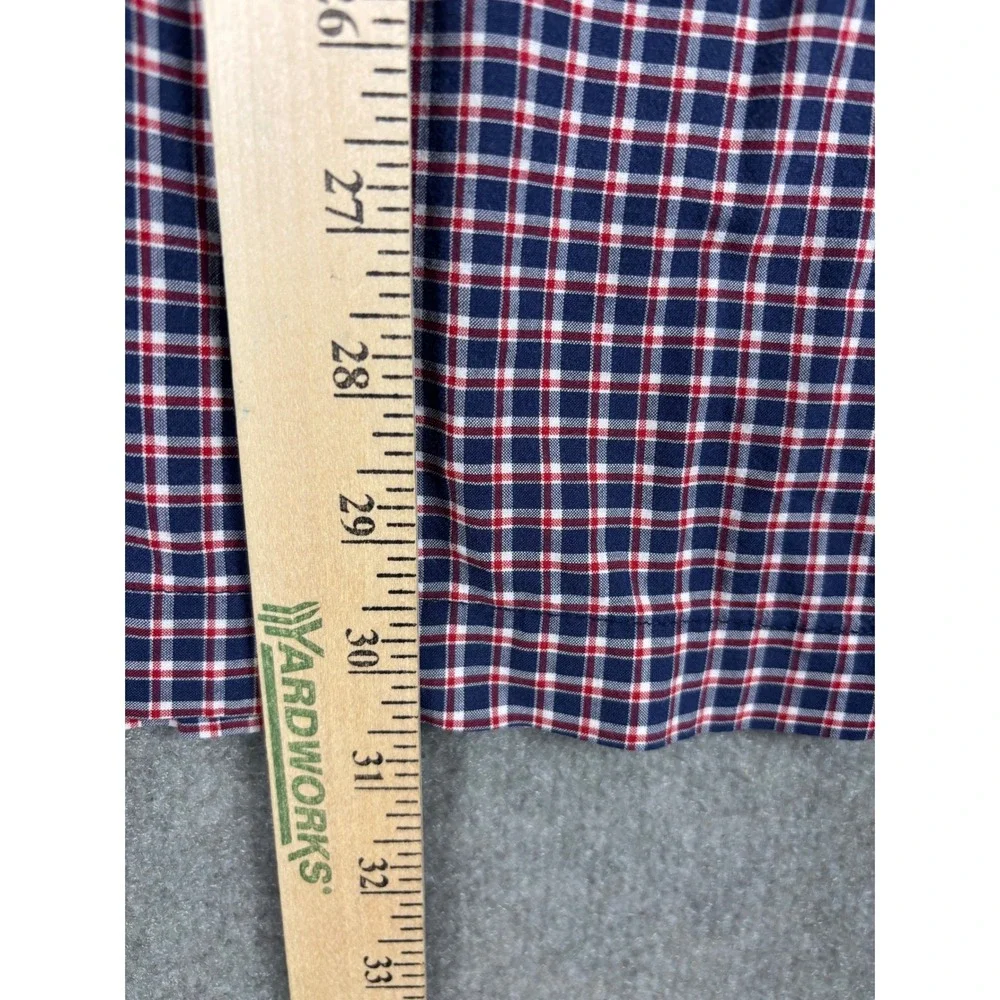Polo Ralph Lauren‎ Plaid Button Down Sleep Shirt XL Navy Red White Pony Logo